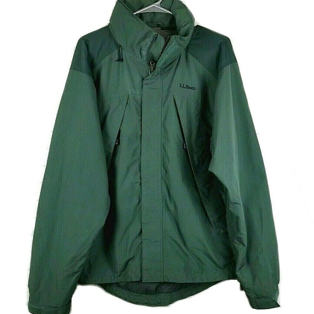 L.L.Bean Outdoor Jacket Coat Men Size Medium Full Zip Hooded